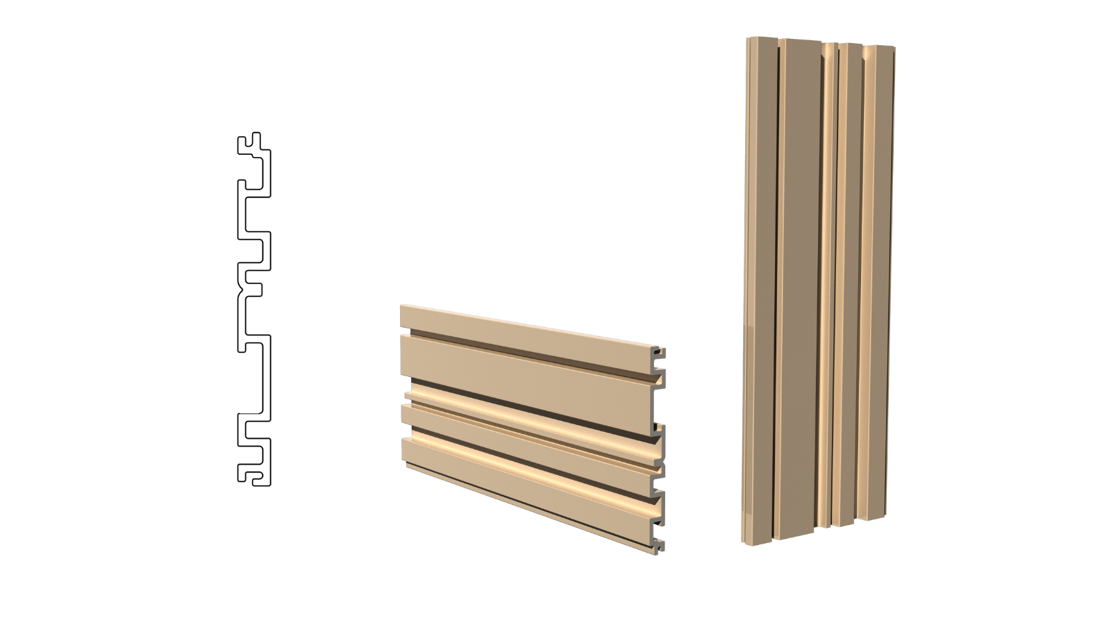 Oberfläche Montano nicht gerillt als Queransicht.